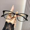 Cat Eye Reading Glasses Women Fashion Anti-Blue Light Metal Chain Legs Eyeglasses Vintage Presbyopic Eyewear