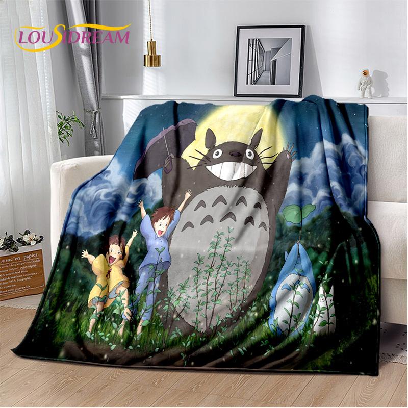 3D Japan Anime T0T0R0 Cartoon Soft Blanket,Soft Throw Blanket for Home Bedroom Bed Sofa Picnic Travel Cover Child Gift