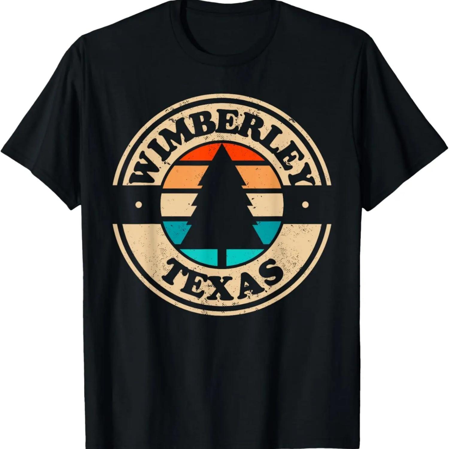 

Wimberley Texas TX Vintage Graphic Retro 70s Souvenir 80s T-Shirt XXXXXL чорний