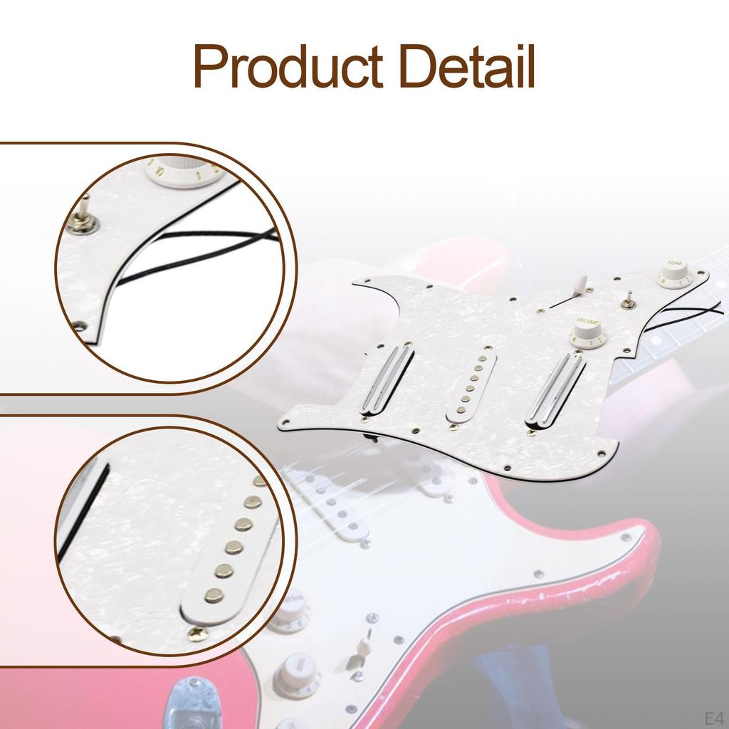 Pickguard Chitară Electrică Încărcat Precablat Rezistent la Uzură Piese Instrument Muzical Comutator Ceramic