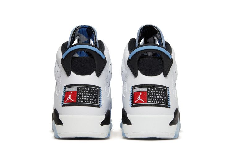 Kids' Sneakers Jordan 6 Retro UNC White (GS) University Blue/White-Black