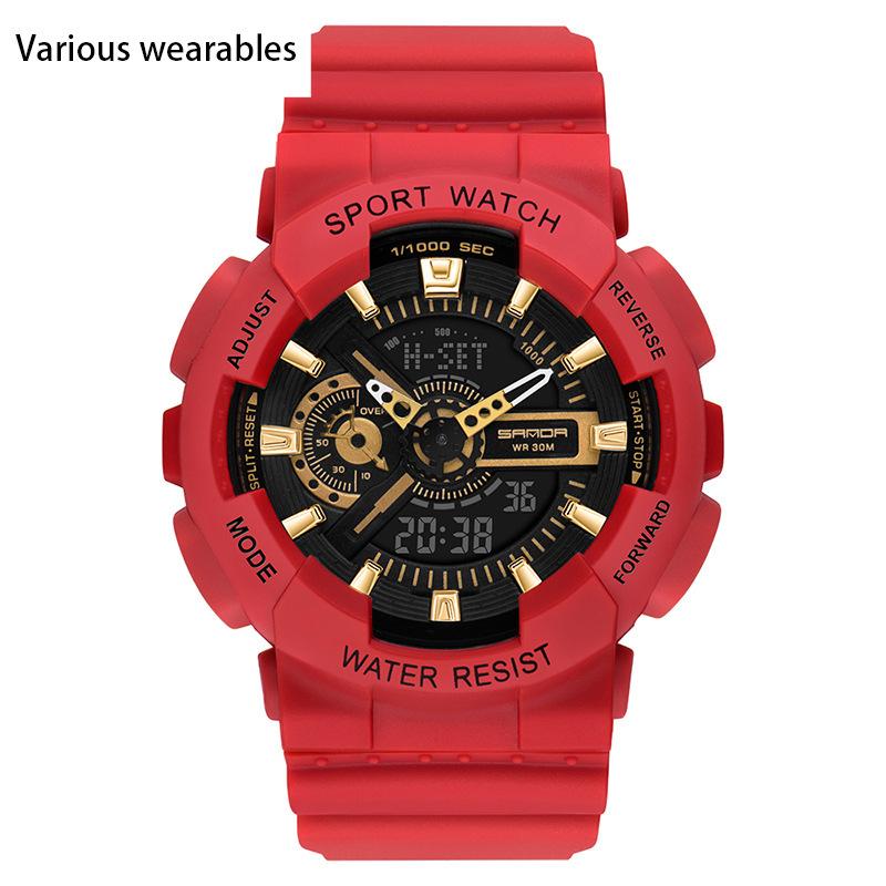 Korejský módní trend Micro Business Luminous Electronic Sports Trendy studentské korejské hodinky pro pár Candy pro děti