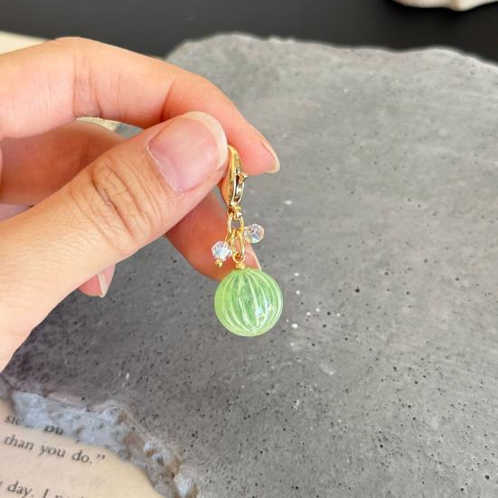 Keychain Pendant Easy to Use Mini Compact Translucent Texture Sugar Beads Design Keychain with Lobster Clasp Backpack Accessory