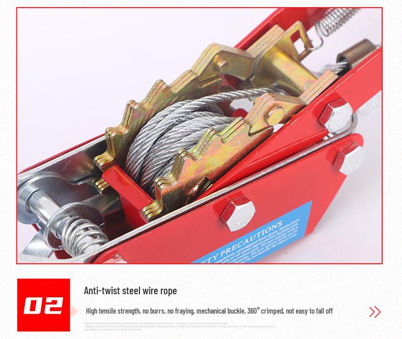 Hand-Operated Wire Rope Double Hook Tightener 1-4T