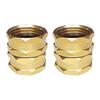3/4inch Solid Brass Garden Hose Nozzle Connectors Two-way Female Female Connectors Solid Brass Garden Hose