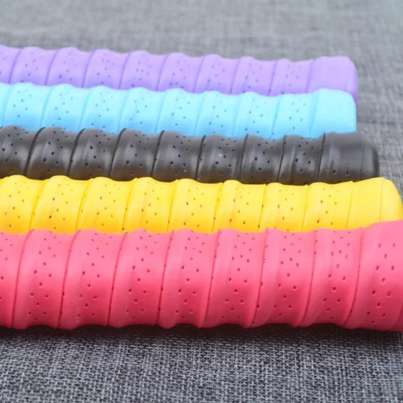 10 buc respirabil 0,75 mm benzi de sudoare pentru racheta de tenis, bandă de prindere anti-alunecare perforată absorbantă, bandă de mâner pentru badminton, suprapuneri