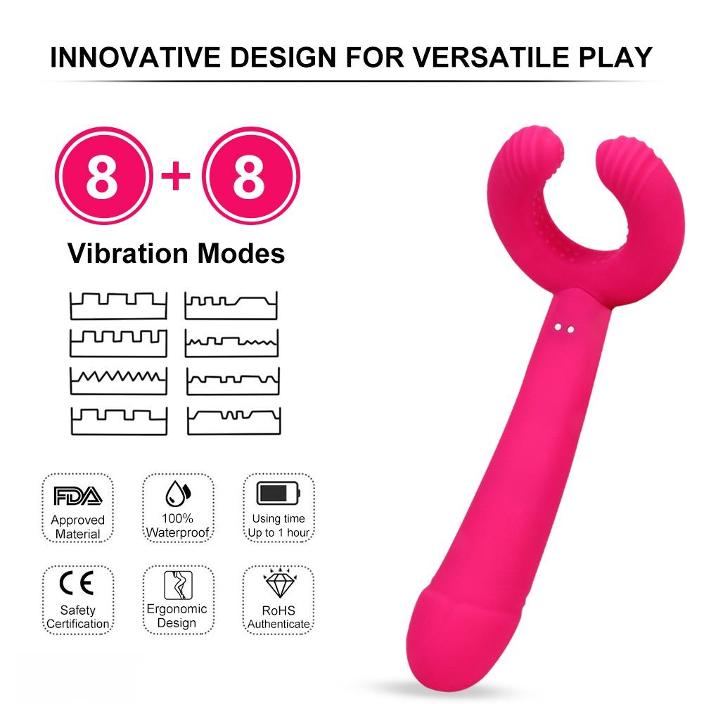 Three Motor Clip Vibrator Nipple G-spot Stimulator Dildo Female Masturbation Vagina Anal Massager Adult Sex Toys for Woman Man