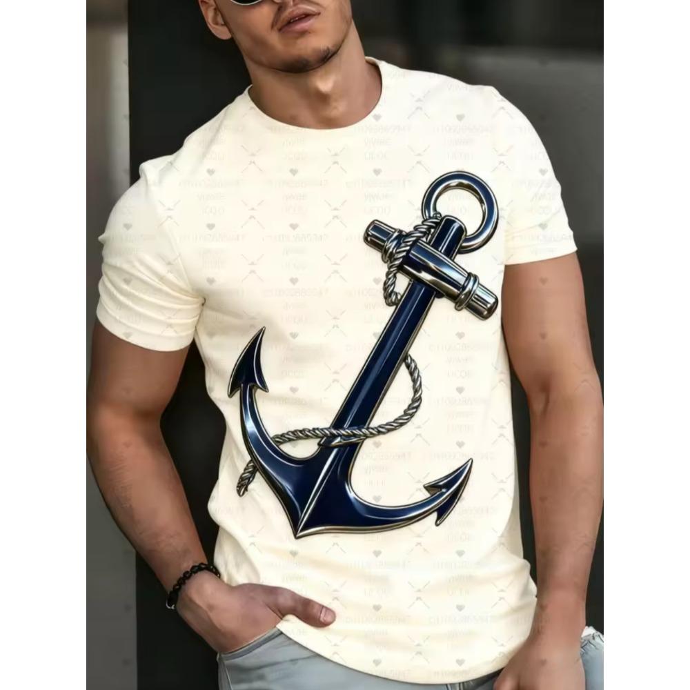 New Fashion Men's Short Sleeve 3D Printing T-shirt Street Style Large Size Loose Casual T-Shirt