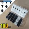 100x Für Ford Befestigungs-Clip-Kit Stoßstange Kotflügelverkleidung Druck-Typ Halteclips
