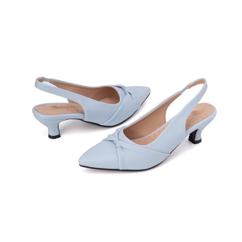 

Женские босоножки на высоком каблуке, новые весенне-летние однотонные туфли с острым носком, большие однотонные босоножки на толстом каблуке 49 бо синий