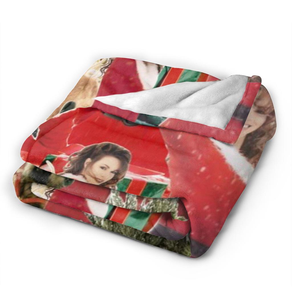 Mariah Carey Christmas Flannel Blanket Soft Durable Bedding Throws for Couch Bed Travel Funny Bedspread Sofa Bed Cover