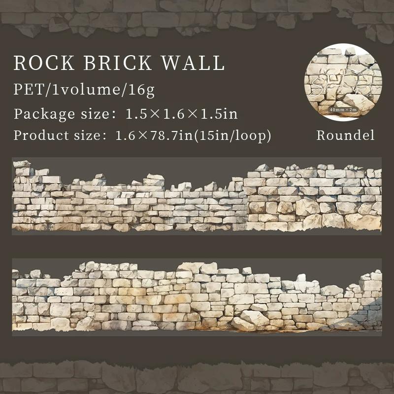 

40 мм*2 м ПЭТ-ленты для каменной стены, дорожки, сделай сам, скрапбукинг, декор, фотоальбом, коллаж, мусор, журнальные материалы, эстетические ленты