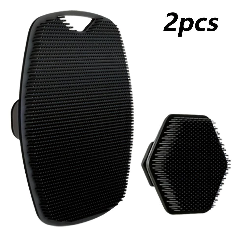 2Pcs Silicone Bath Scrubber Double Side Hexagon Exfoliating Brush Dead Skin Clean Scalp Massage Shower Gear Bathing Tools