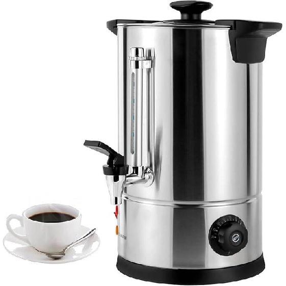 Commercial Coffee Urn Hot Water Dispenser 304 Stainless Steel Coffee Maker Dual Layers Automatic Temperature Control For Beverage Catering Church 8