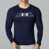 Under Armour Round Neck Training Sports Long Sleeve Compression Shirt Men Tops Navy-Blue 1369728-410