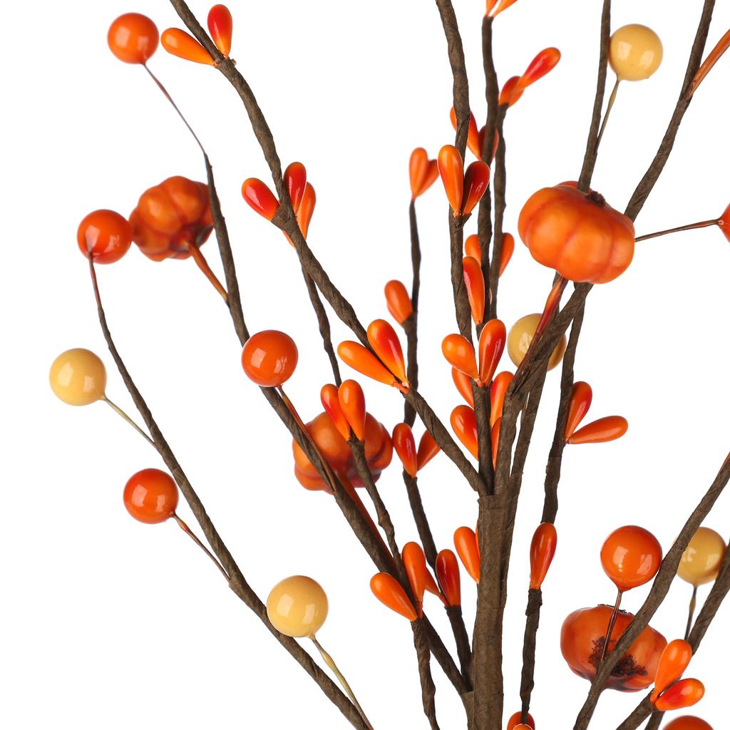 Artificial Fall Berry Pumpkin Branch Floral Plant Picks Thanksgiving Wedding Home Decor DIY Flower Arrangement Bouquet