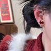 Elegant Red Horse Pearl Earrings – Autumn/Winter Two-Way Wear for Women 