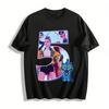 Trendy Cool Girl Monster Themed Number 5 Print Top Street Style Anime Peripheral Casual T-Shirt Pure Cotton T-shirt