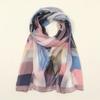 Nuovo design di stampa alla moda, sciarpa di seta da donna, elegante foulard, comodo hijab con fascia, in chiffon, musulmano, avvolgente