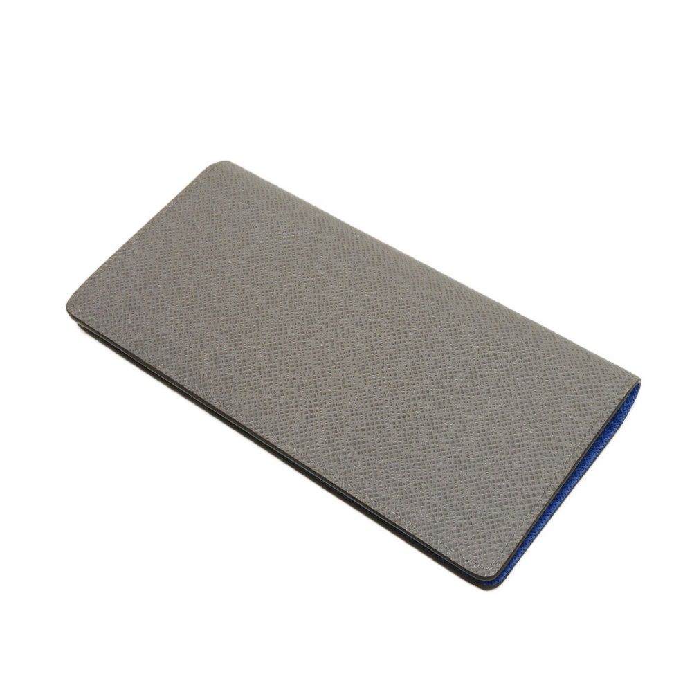 Used 12564 Portefeiulle Brazza NM M11580 7940 New Grilloche Gray Blue Two-Tone RFID Taiga Gris Roche Men's from Japan