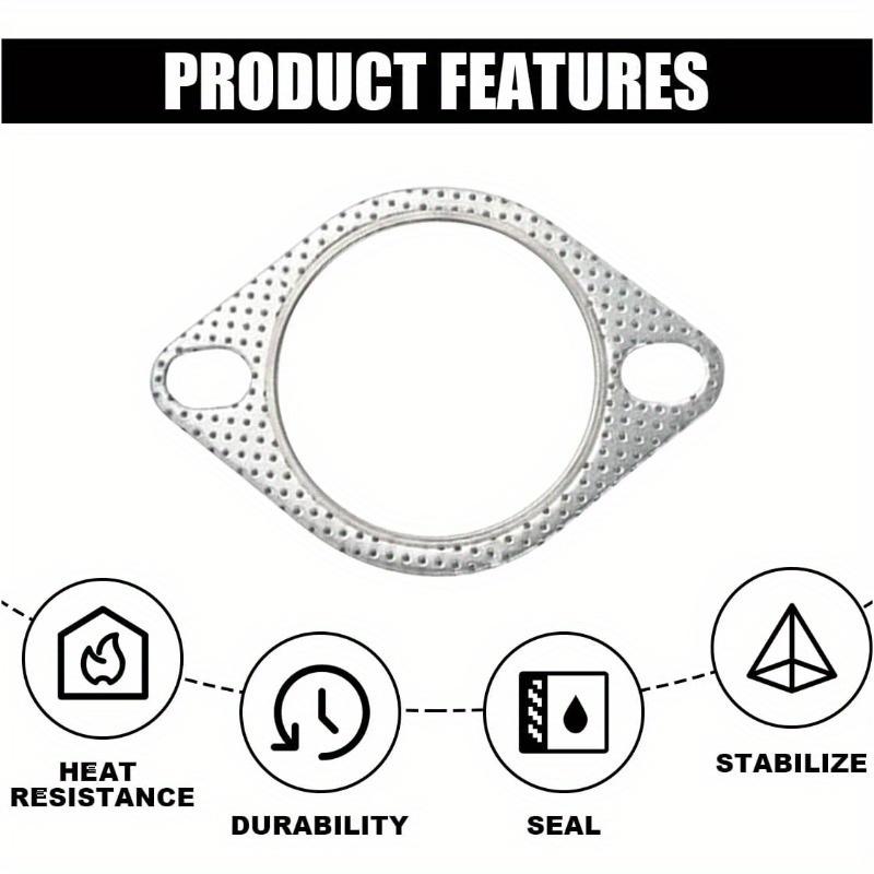 2 pieces of car exhaust gaskets - muffler high-temperature sealing gasket, enhanced high-temperature gasket