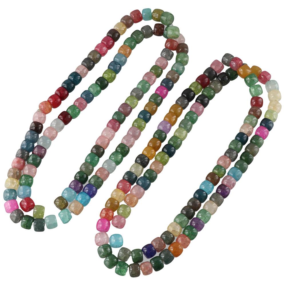 

200 шт., бусины из натурального камня в европейском стиле, разноцветные стеклянные бусины, бусины из натурального камня, ожерелье