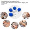 Glass Facial Cupping Set - 4 Pcs with Silicone Massage Ball for Face Lifting, Firming, Gua Sha, Improves Circulation & Reduces Wrinkles