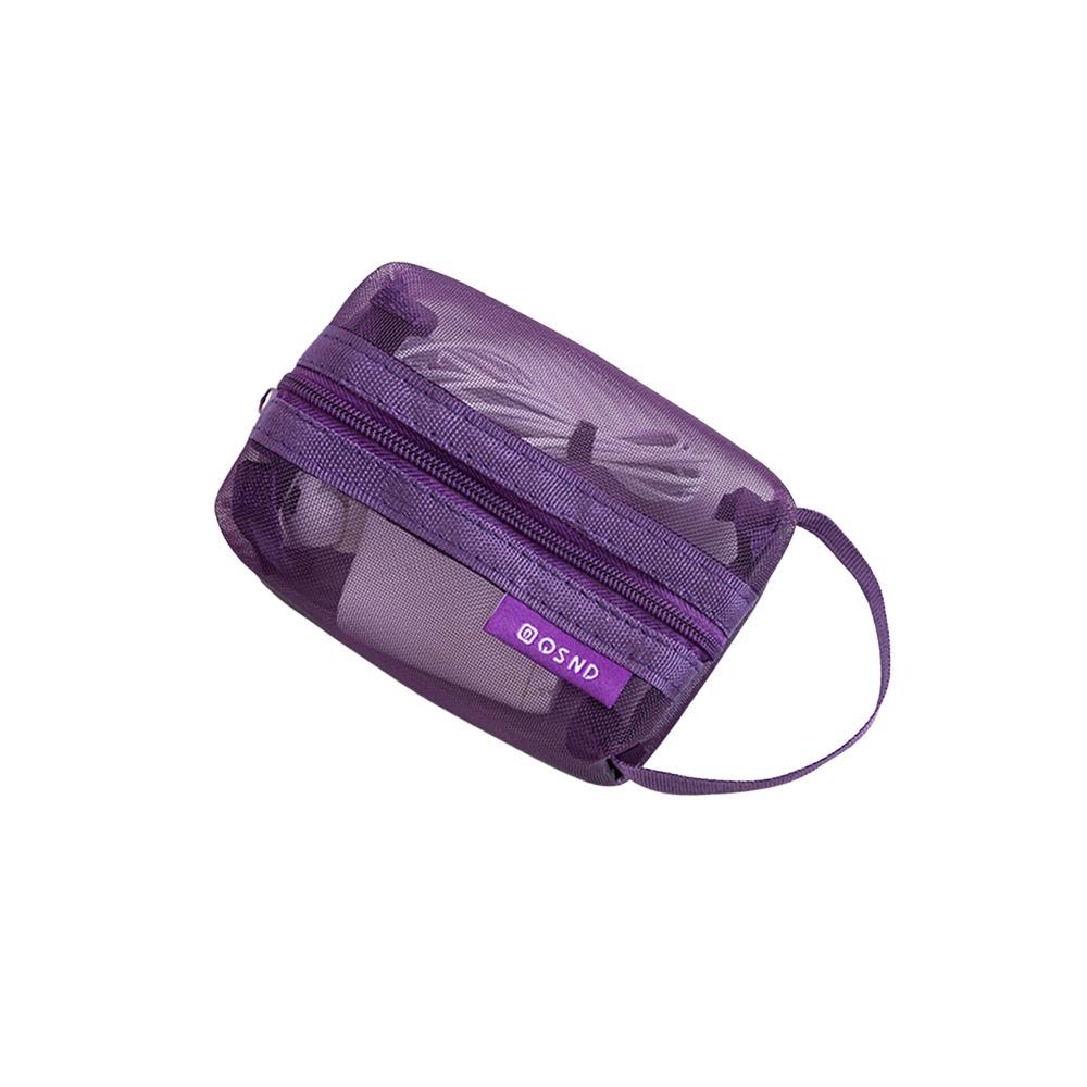 Multipurpose Nylon Transparent Storage Bag Square Lightweight Mesh Storage Pouch Breathable Data Lines Organizer Home Use