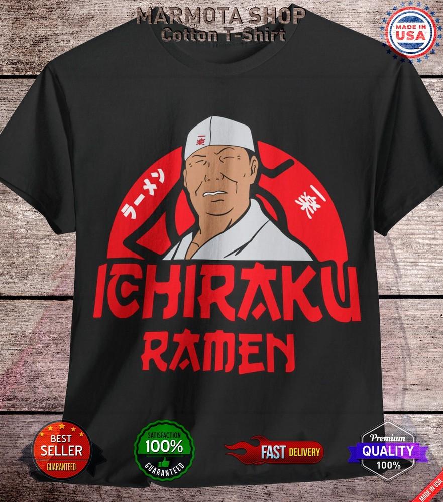 Ichiraku Ramen Shirt Naruto Shippuden Uzumaki Anime Unisex Tee T-Shirt All Size