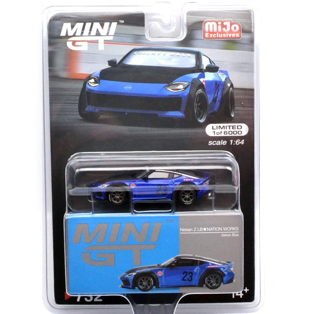 MINI GT 164 scale MiJo EXCLUSIVE - NISSAN Z LB-NATION WORKS (SERIAN BLUE)