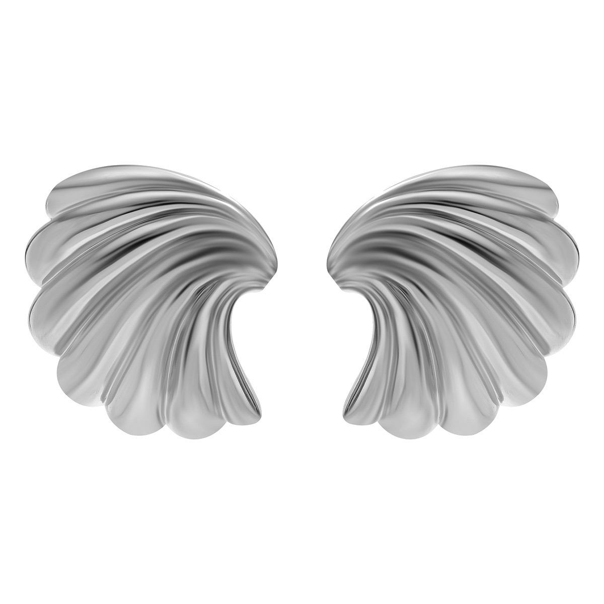 

Ins Интернет знаменитости то же лето брызги ракушки серьги-гвоздики покрытые 18-каратным золотом пляжный темперамент геометрические простые серьги серебряный