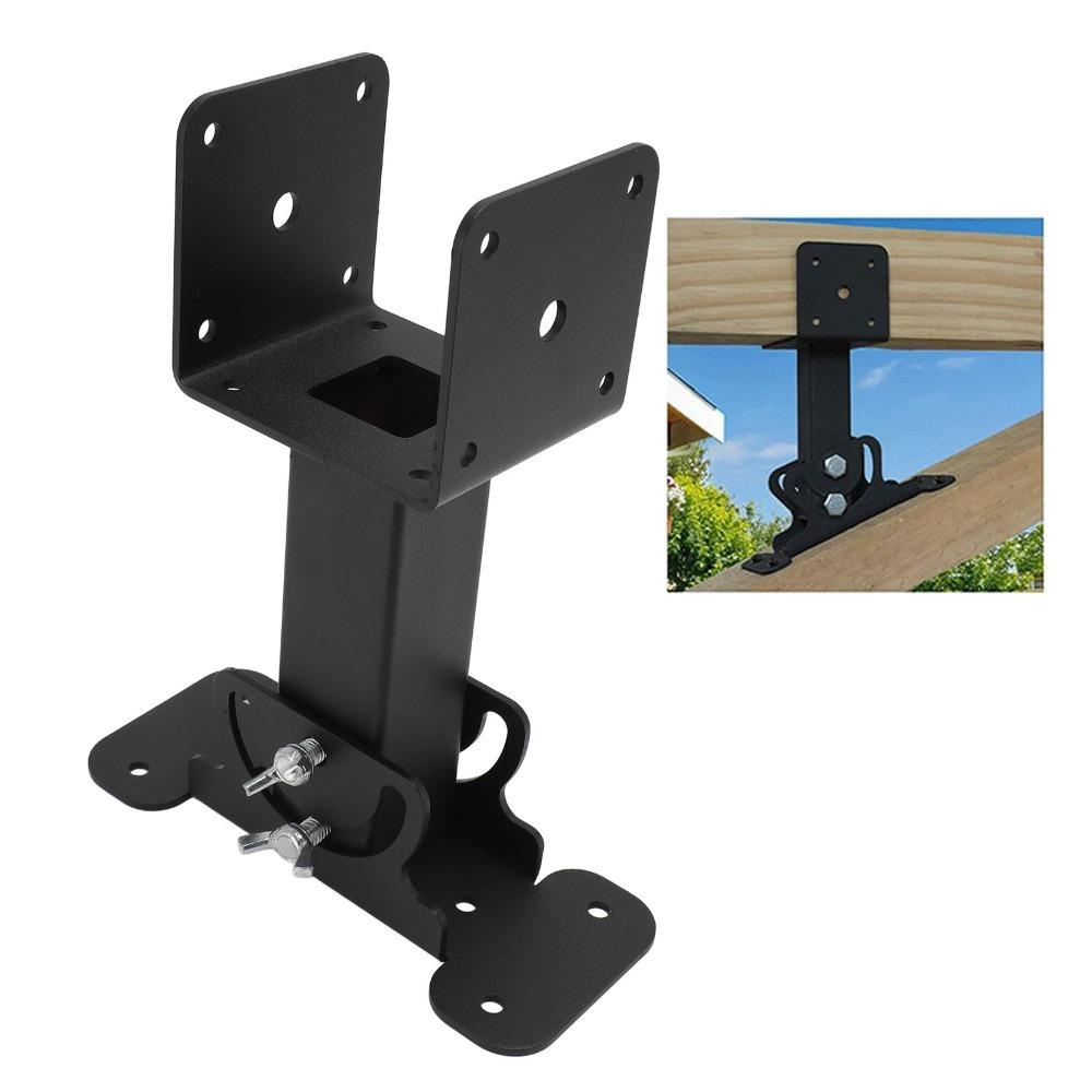 Black Riser Brackets Adjustable Patio Roof Riser Hardware Support Brackets Pergola