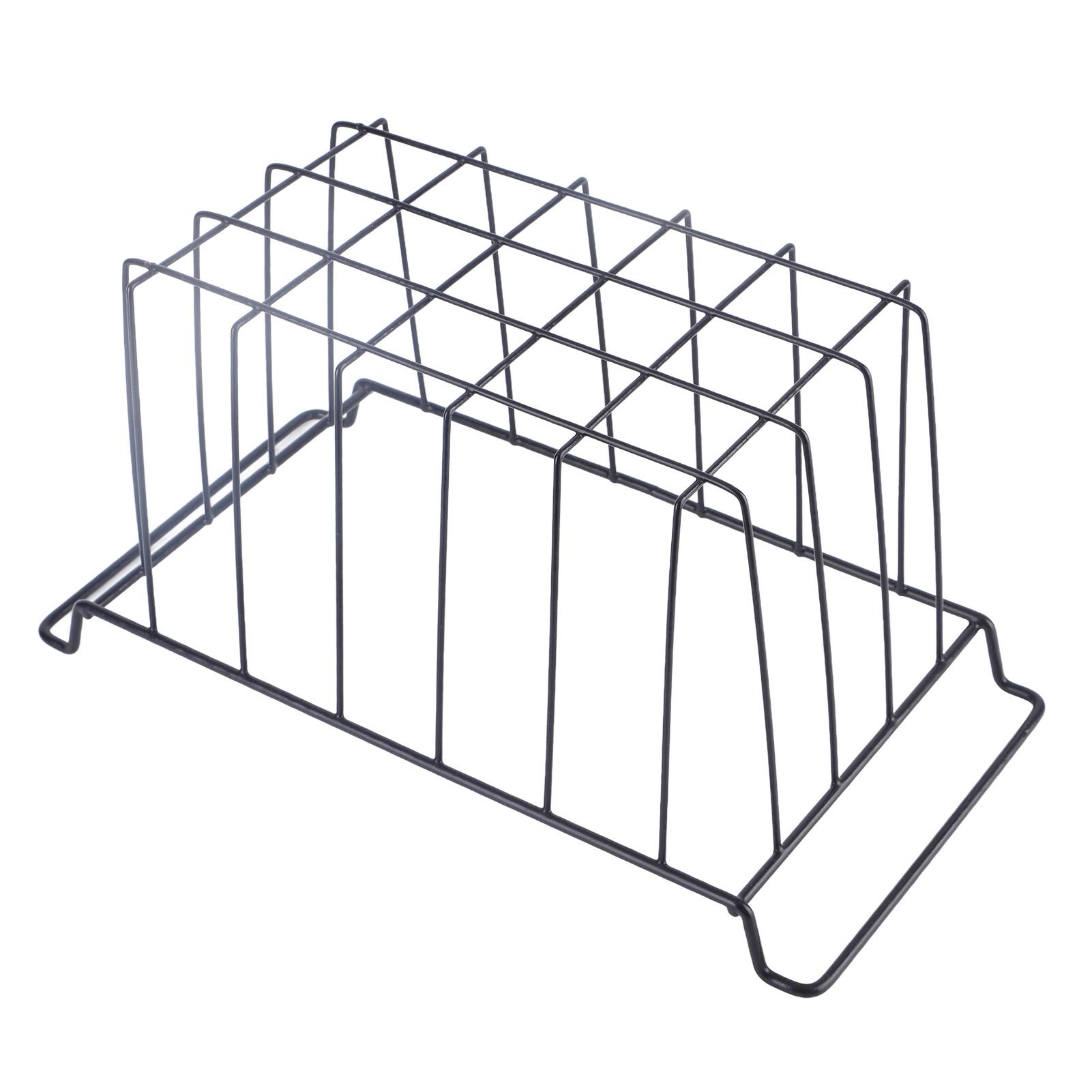 2 Pcs Wire Storage Basket PE Coated Hanging Rack Bin Black for Refrigerator Shelves