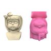 Flower Pot Silicone Mold Bowknot Girl Succulent Planter Concrete Mold DIY Craft Resin Epoxy Mold DIY Pen Holder Decor