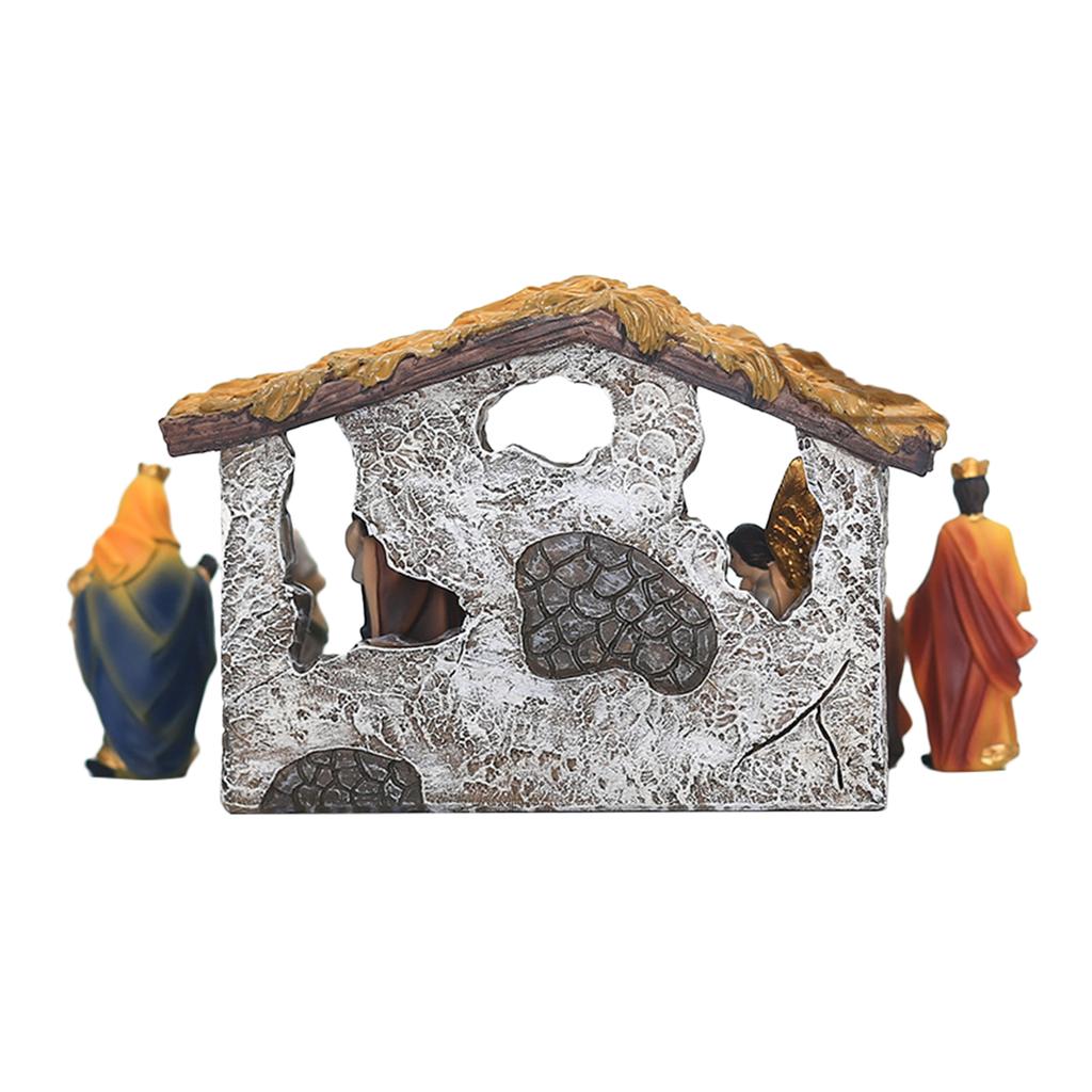 Nativity Scene Religious Tabletop Nativity Scene Figurines Set for Holidays Home Decor