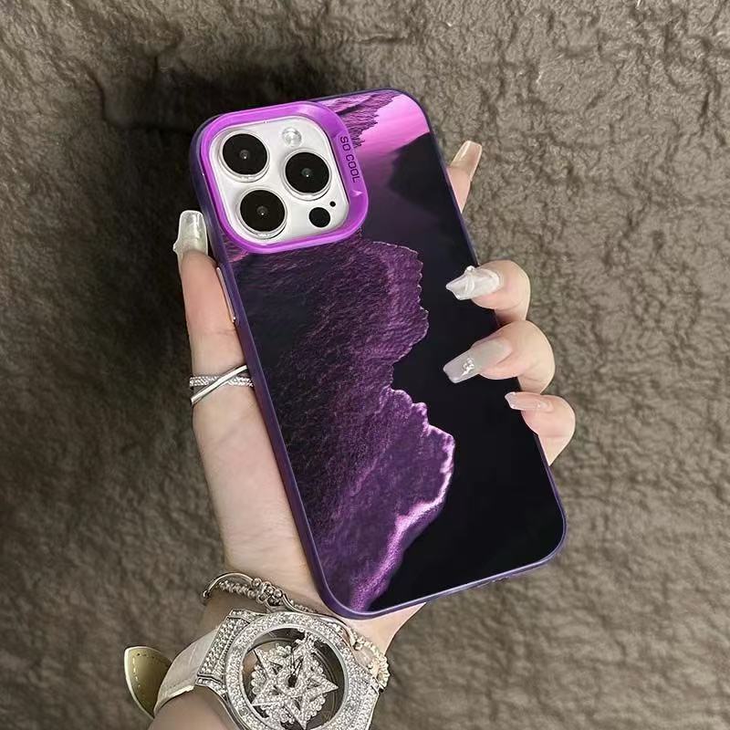 The new purple wave is suitable for iphone17 mobile phone case Apple 15promax/1416pro personality 12.