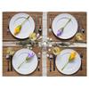Napkin Holders - ABS - 12 Pcs - Green Stems - Flowers - Table Decoration
