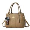 Japanese Style Exquisite Embroidered Ladies Handbag, Fashion Multiway Shoulder Crossbody Bag With Cute Plush Ornament