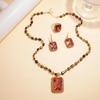Sultanit Schmuckset: Ohrringe, Ring & Halskette mit Tigerauge-Kette – Premium, Elegant & Leichter Luxus Design.