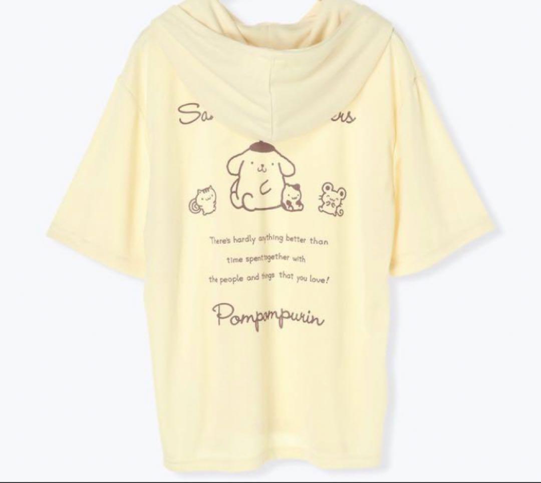 

[Б/У] Топ-футболка Sanrio Pom Pom Purin S болезненно милый мина массового производства мечтательный милый короткий рукав мечтательный милый