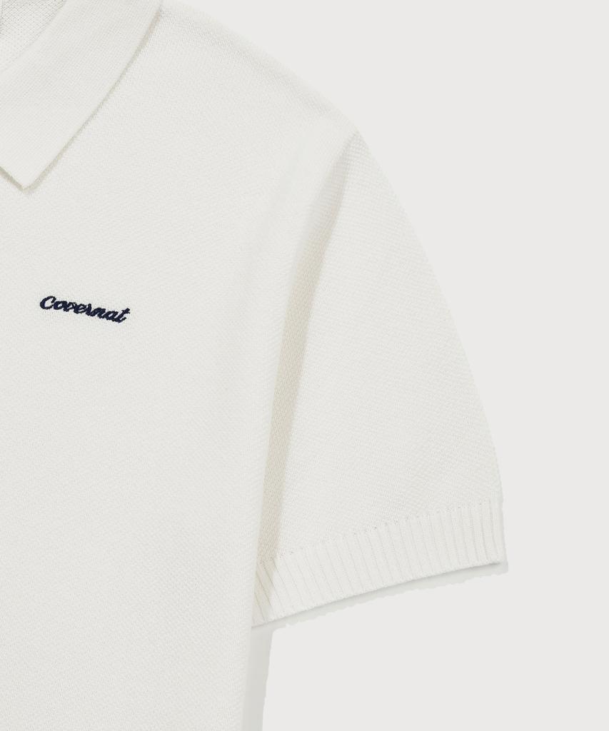 COVERNAT WOMAN Collared Half Knit Ivory