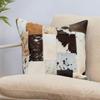 Artisan Patchwork Leather Cushion - Handmade Cowhide Hide Pillow | Melbourne Leather Co Gift For Her Him Birthday Anniversary