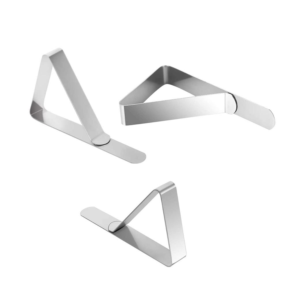 12Pcs Table Holder Steel Fixing Triangle Tablecloth Cover Clips