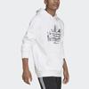 adidas Originals Trefoil Logo Print Sport Langarm Hoodie Herren Hoodie Weiß HC7164