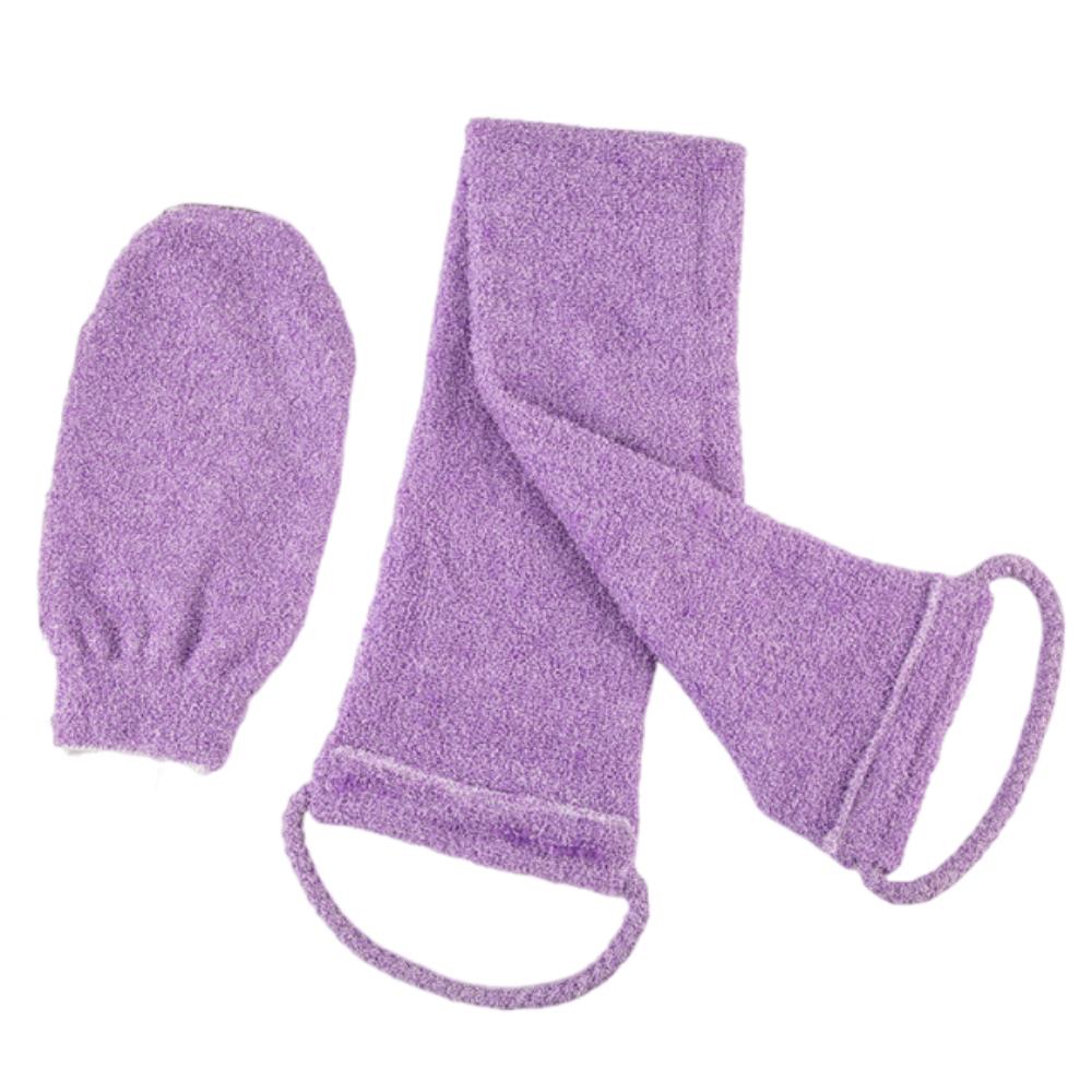 

Stain Removal Massage Bath Glove Cleaning Dead Skin Remover Body Care Scrubbing Towel Women Men фіолетовий
