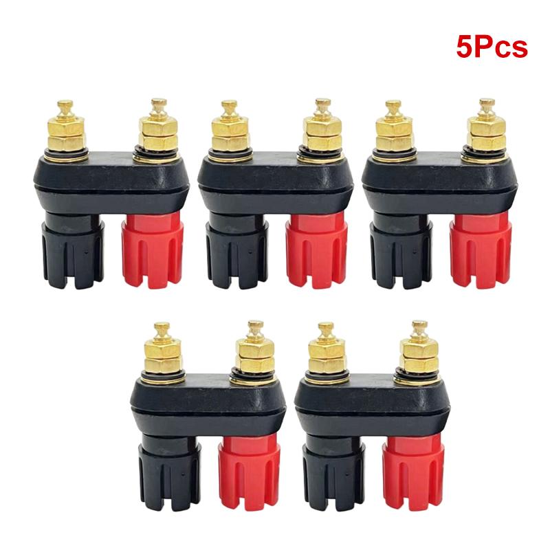 1/2/3/4/5PCS Speaker Banana Plug Terminal Connector Dual Female Banana Plug For Speaker Amplifier Dual 2-Way Banana Plug Jack