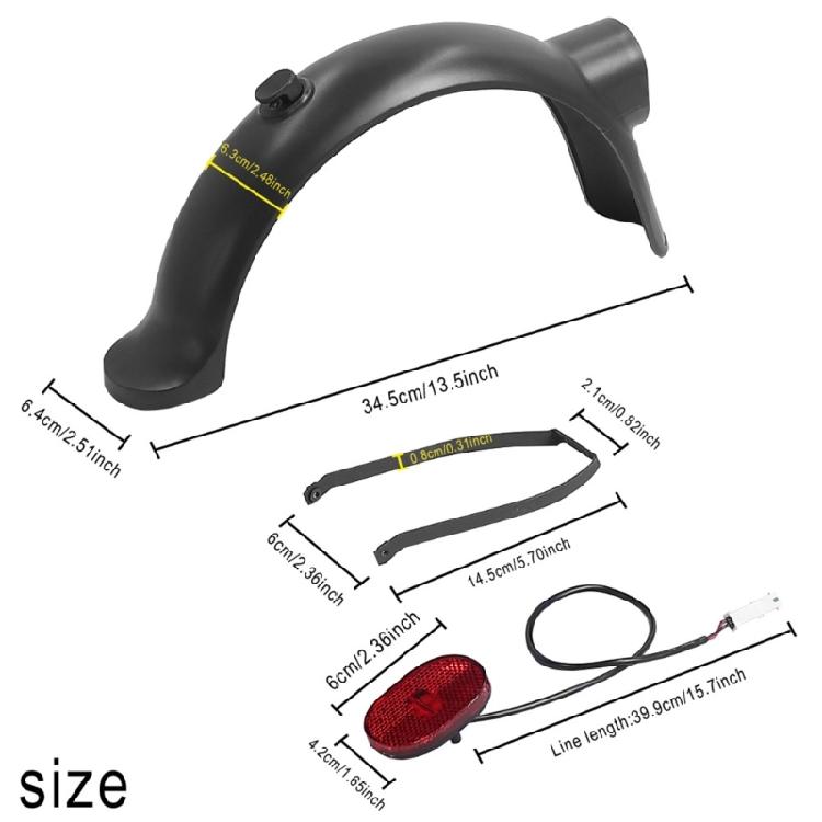 Rear Taillight Back Guard Wing Brackets Scooters Wheel Splashes Mudguard for Everyday Use