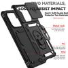 Suitable for Xiaomi Redmi Note 10 11 13 14 Pro Phone Case Car Magnetic Ring Bracket Sliding Camera Lens Armor Shockproof Case