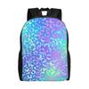 Leopard Print Schoolbag Back To School Season Neon Rainbow Leopard Print New Backpack