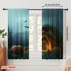 2pcs,2D plane printing Creative Curtains halloween pumpkin (20) Versatile Polyester Fabric (without rod) Decorations Inside
